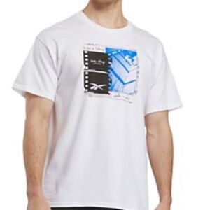 Reebok Men's White Graphic T-Shirt